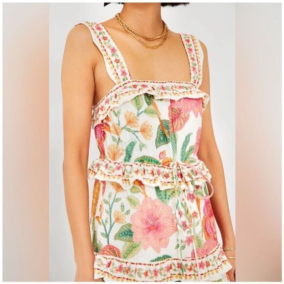 Farm Rio Off-White Macaw Bloom Midi Dress – NWT Size Medium – SOLD OUT ONLINE - Picture 13 of 16